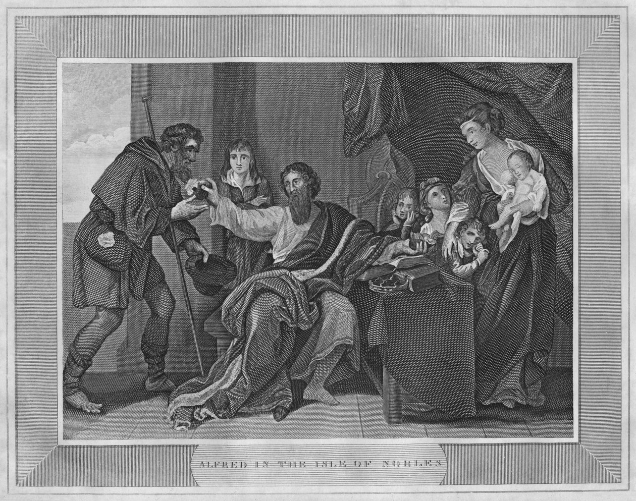 Alfred auf der Insel der Edlen, 1838 von Unbekannt