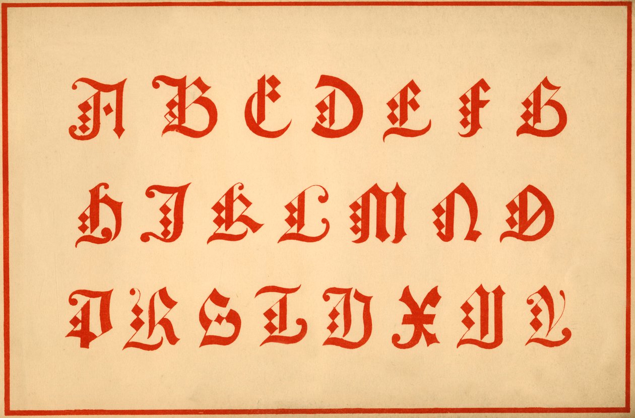 Alphabet, Buchstaben A-Z, Großbuchstaben von Unbekannt