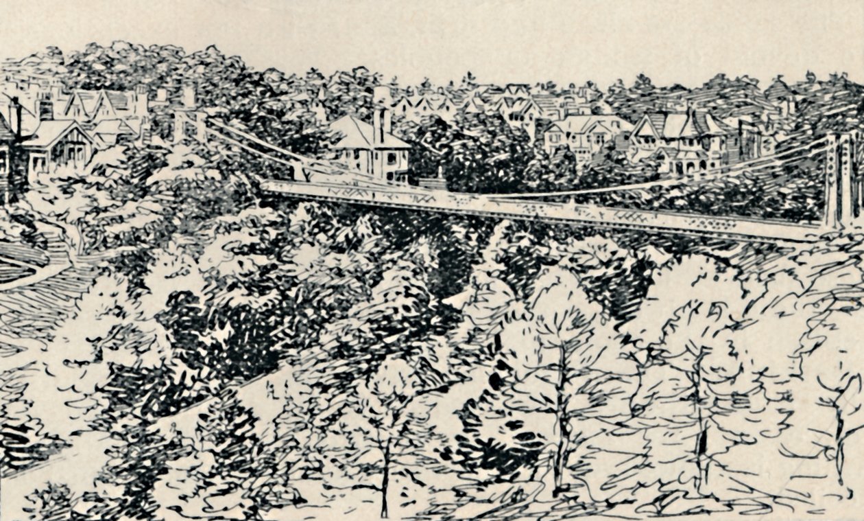 Alum Chine Hängebrücke, 1929 von Unbekannt