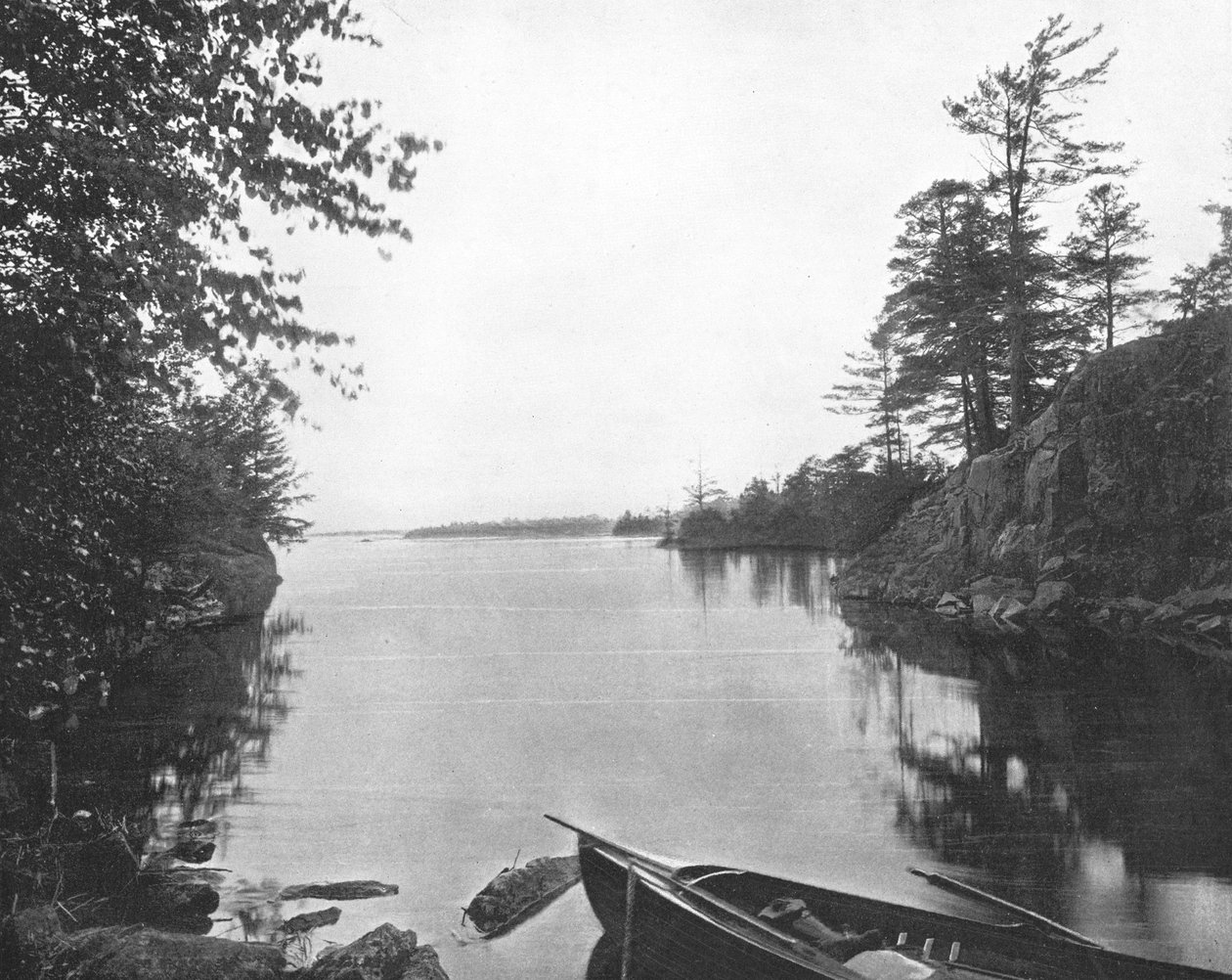 Unter den Tausend Inseln des St. Lawrence River, Kanada, um 1900 von Unbekannt