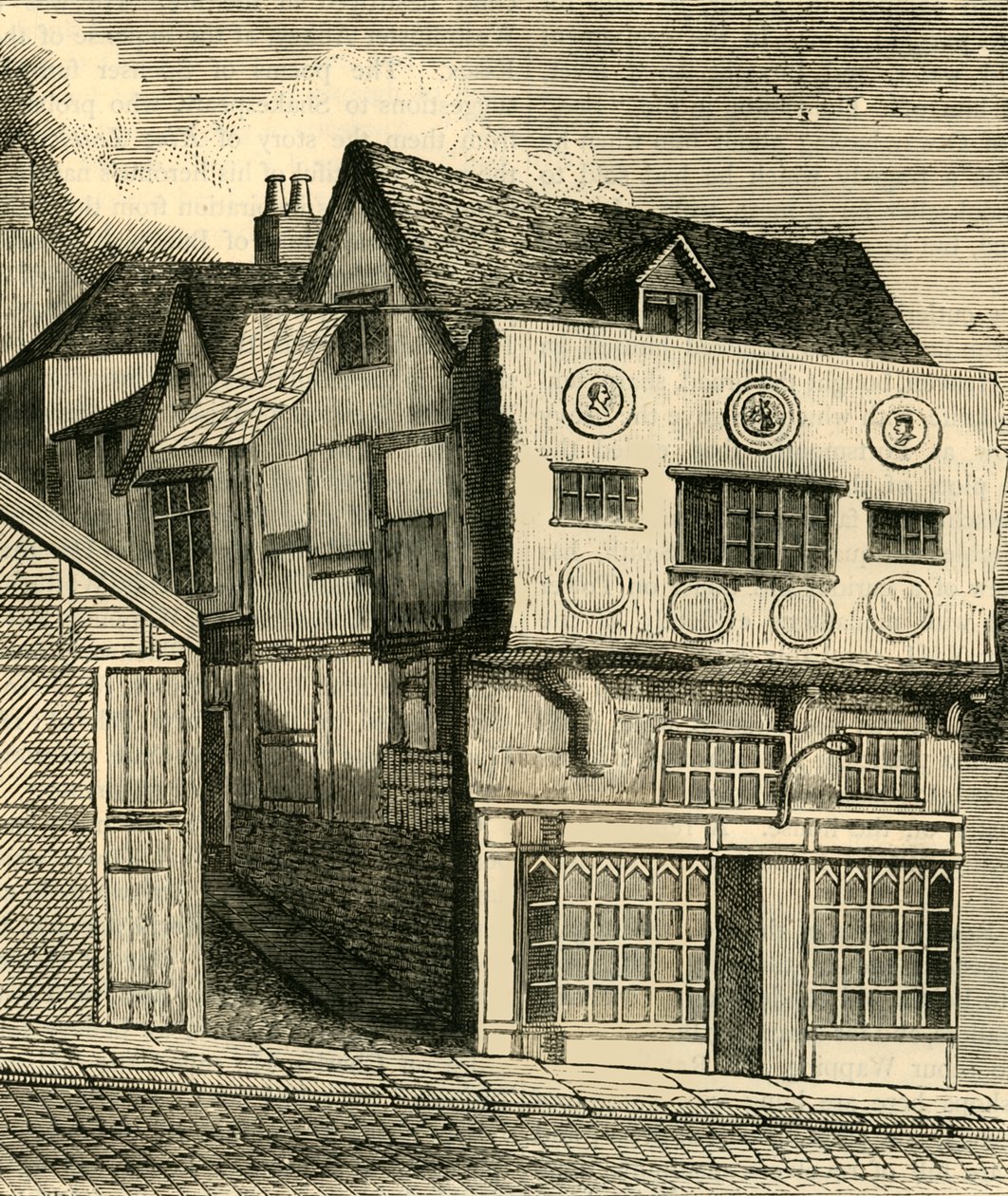 Ein altes Haus auf Little Tower Hill, um 1792 von Unbekannt