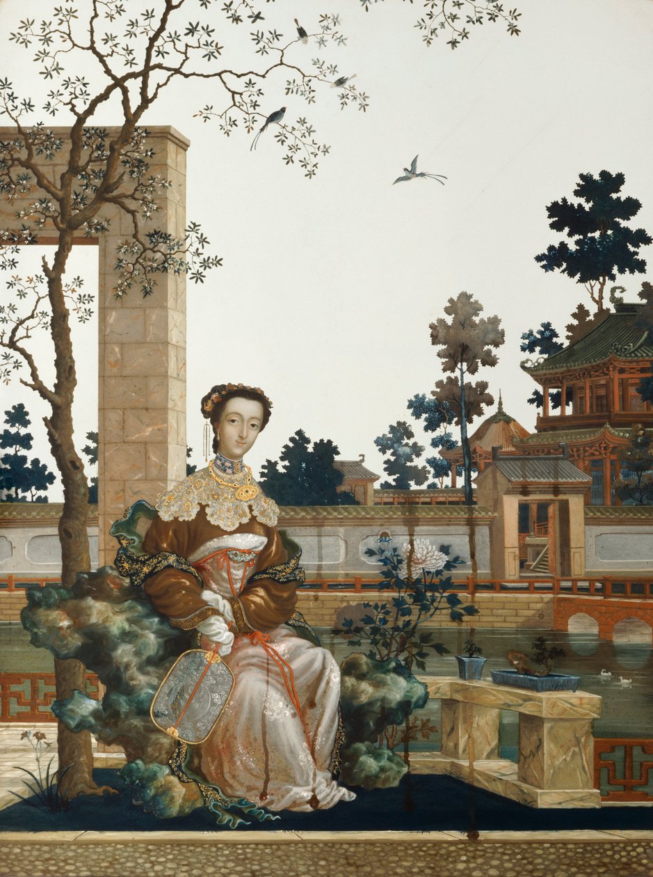 Eine orientalische Schönheit, Chinesisch, ca. 1760 von Unbekannt