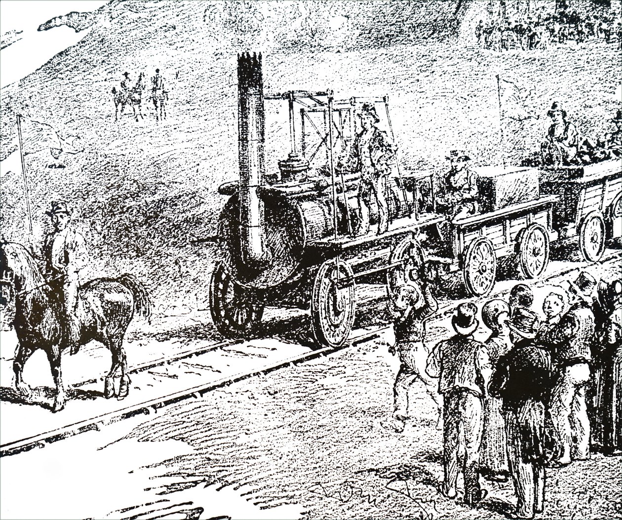 Eine Lokomotive I gebaut von George Stephenson von Unbekannt