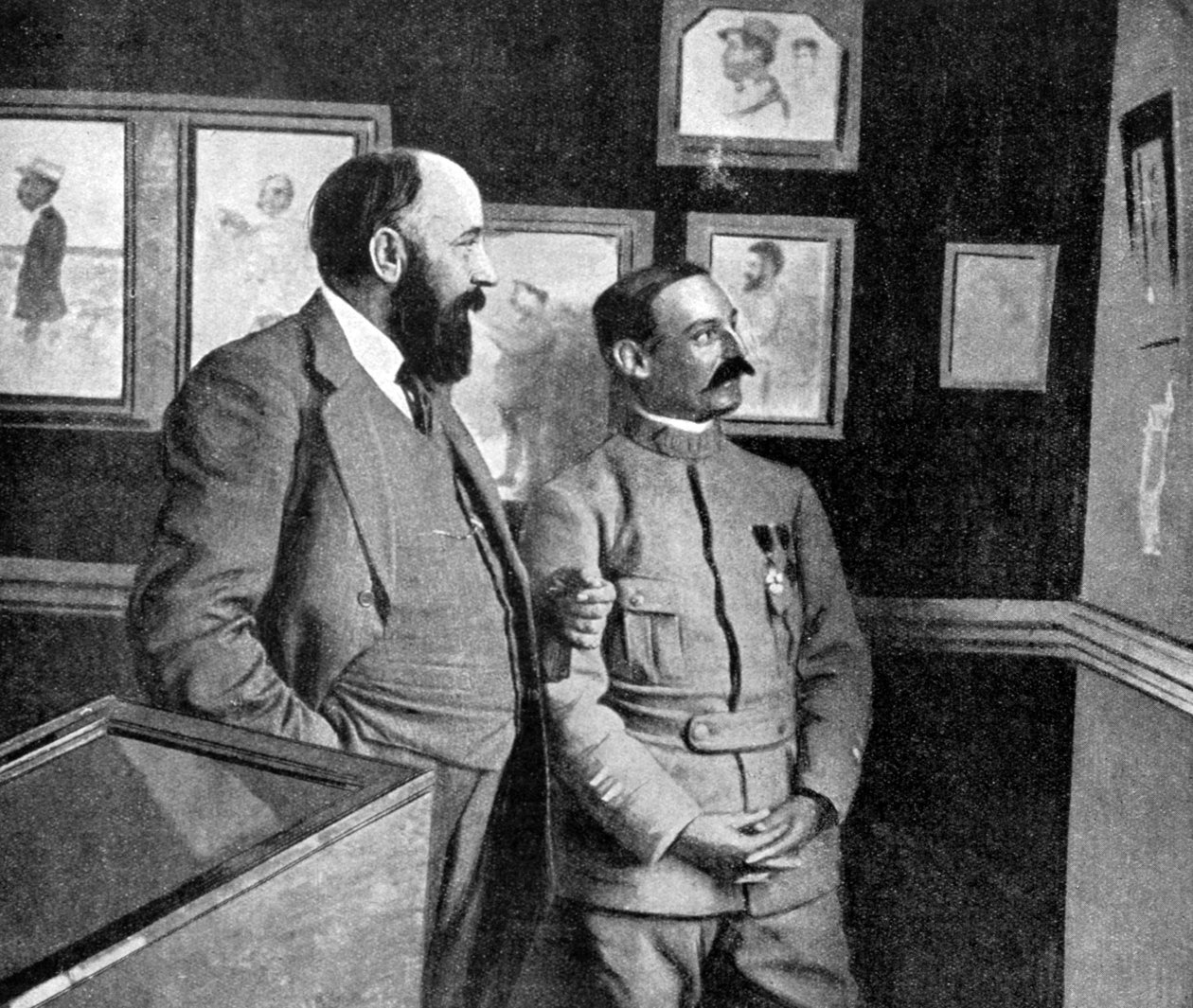 Eine Kunstausstellung von französischen Soldaten, die in der Champagne kämpfen, Frankreich, Erster Weltkrieg, 1915 von Unbekannt