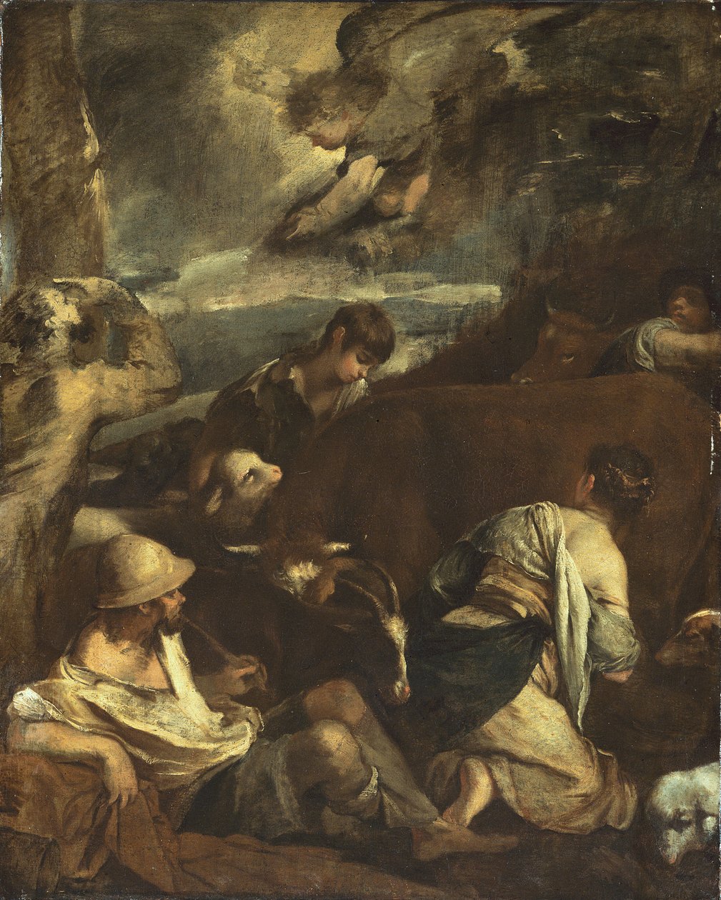 Verkündigung an die Hirten, ca. 1710 von Unbekannt