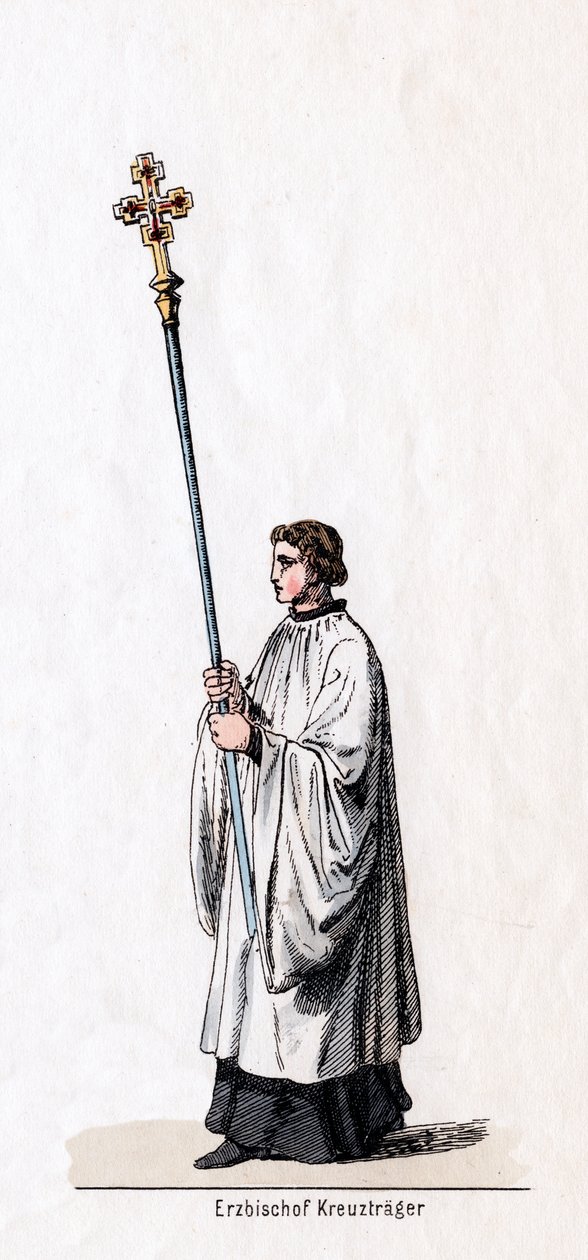 Kreuzträger des Erzbischofs, Kostümentwurf für Shakespeares Stück 