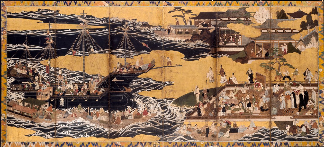Ankunft der südlichen Barbaren, ca. 1600 von Unbekannt