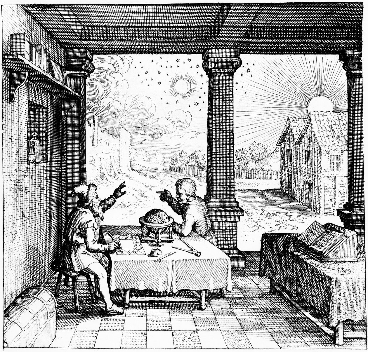 Astrologen bereiten ein Horoskop vor, 1617-1619 von Unbekannt
