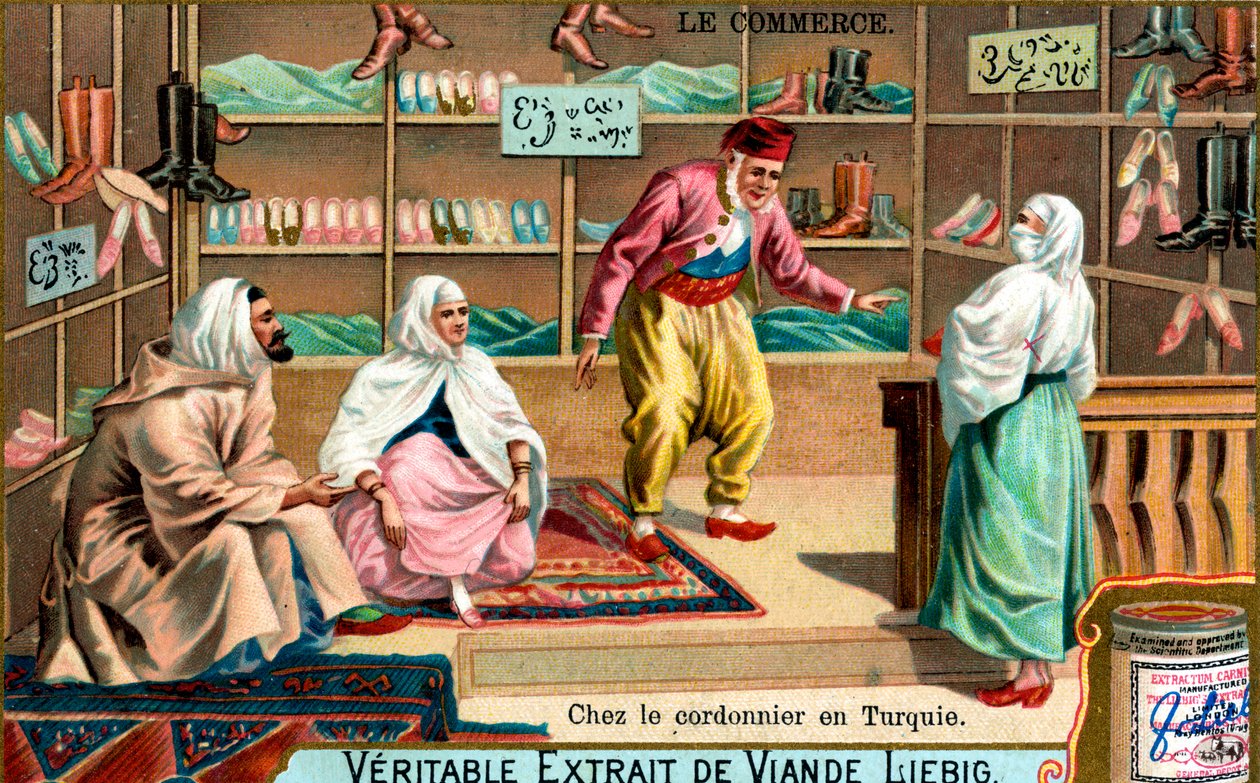 Bei einem Schuhmacher in der Türkei, ca. 1900 von Unbekannt