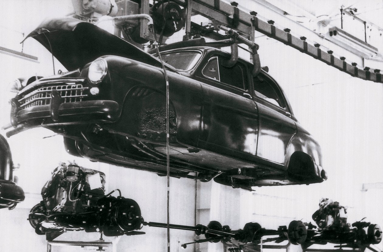 Automobilindustrie der spanischen Marke Seat in Barcelona, 02.06.1953 von Unbekannt
