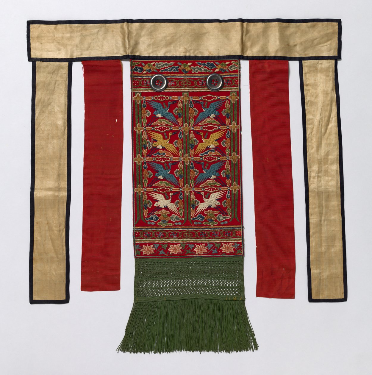 Rückenschürze für das königliche Zeremonialgewand, späte 1800er-frühe 1900er von Unbekannt