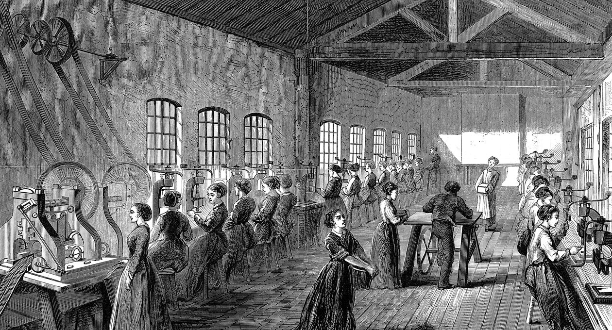 Baker und Finnemores Stiftfabrik, St Pauls Square, Birmingham, England, 1870 von Unbekannt