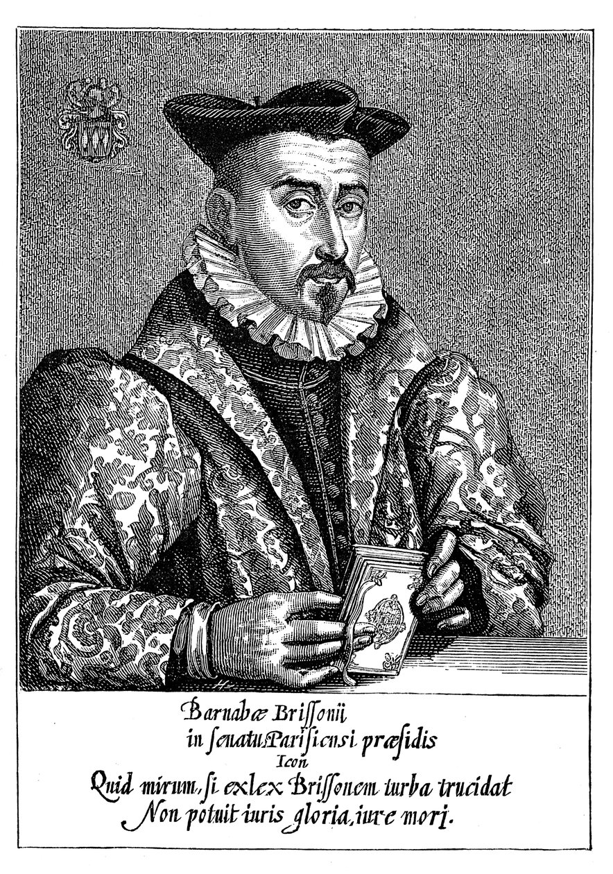 Barnabe Brisson, französischer Philologe und Jurist des 16. Jahrhunderts von Unbekannt