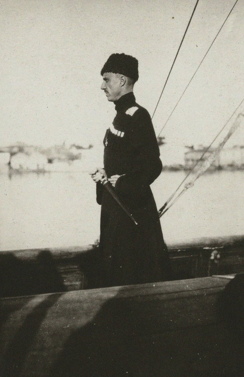 Baron Pyotr Nikolayevich Wrangel auf der Yacht Lucullus. Lemnos, 1921 von Unbekannt