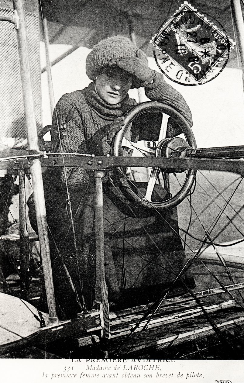 Baroness Raymonde Delaroche, französische Fliegerin, 1909 von Unbekannt
