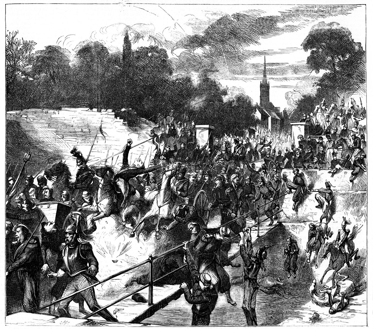 Schlacht von Sedan, Frankreich, Deutsch-Französischer Krieg, 1. September 1870, ca. 1880 von Unbekannt