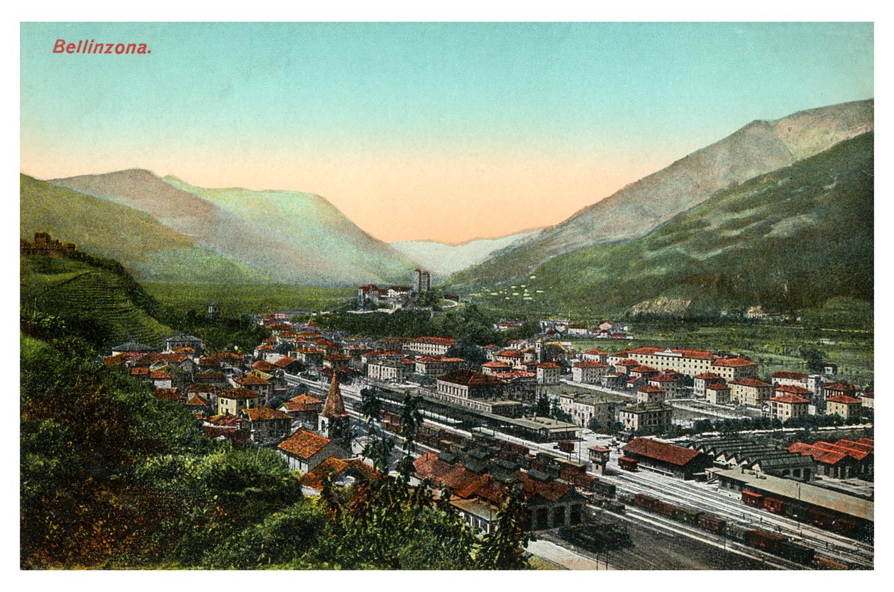 Bellinzona, Schweiz, frühes 20. Jahrhundert von Unbekannt