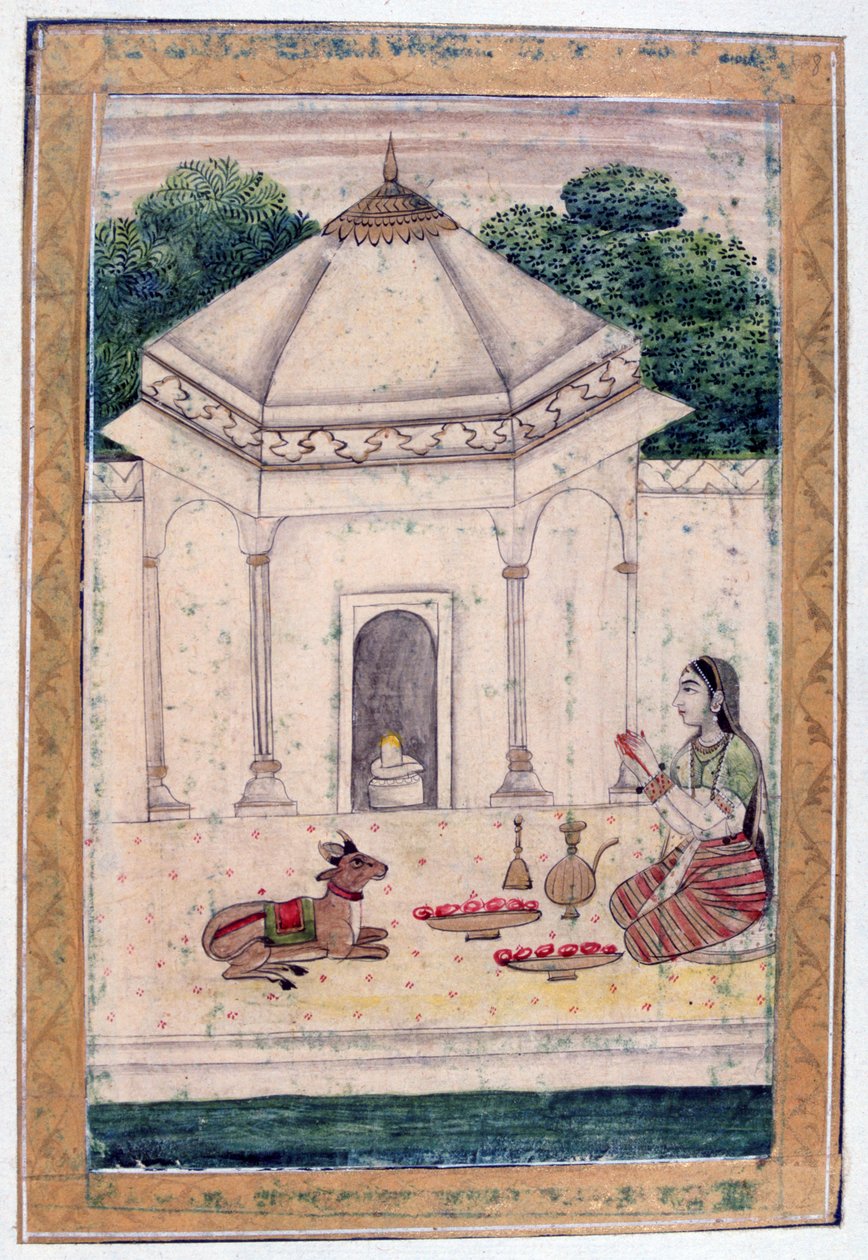 Bhairavi Ragini, Ragamala Album, Schule von Rajasthan, 19. Jahrhundert von Unbekannt