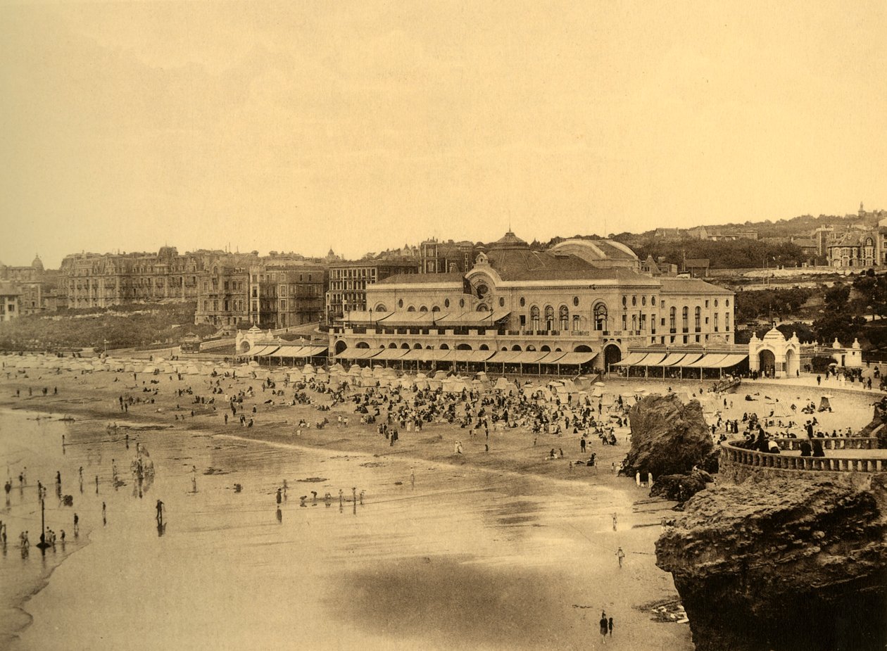 Biarritz - Das städtische Kasino und der große Strand, ca. 1930 von Unbekannt