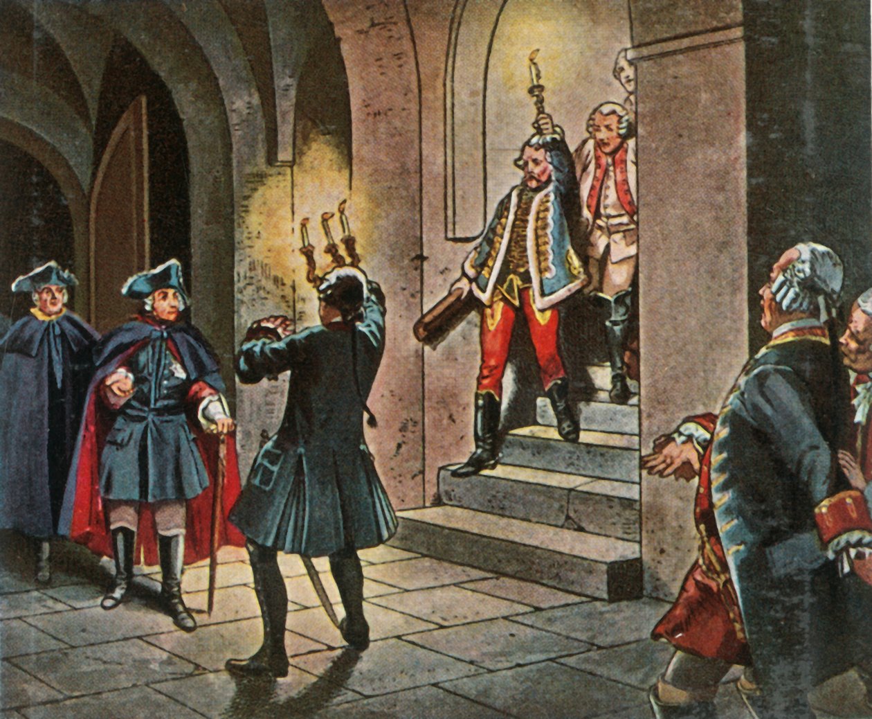 Bild 76: Friedrich der Große im Schloss Lissa. 5. Dezember 1757, 1936 von Unbekannt