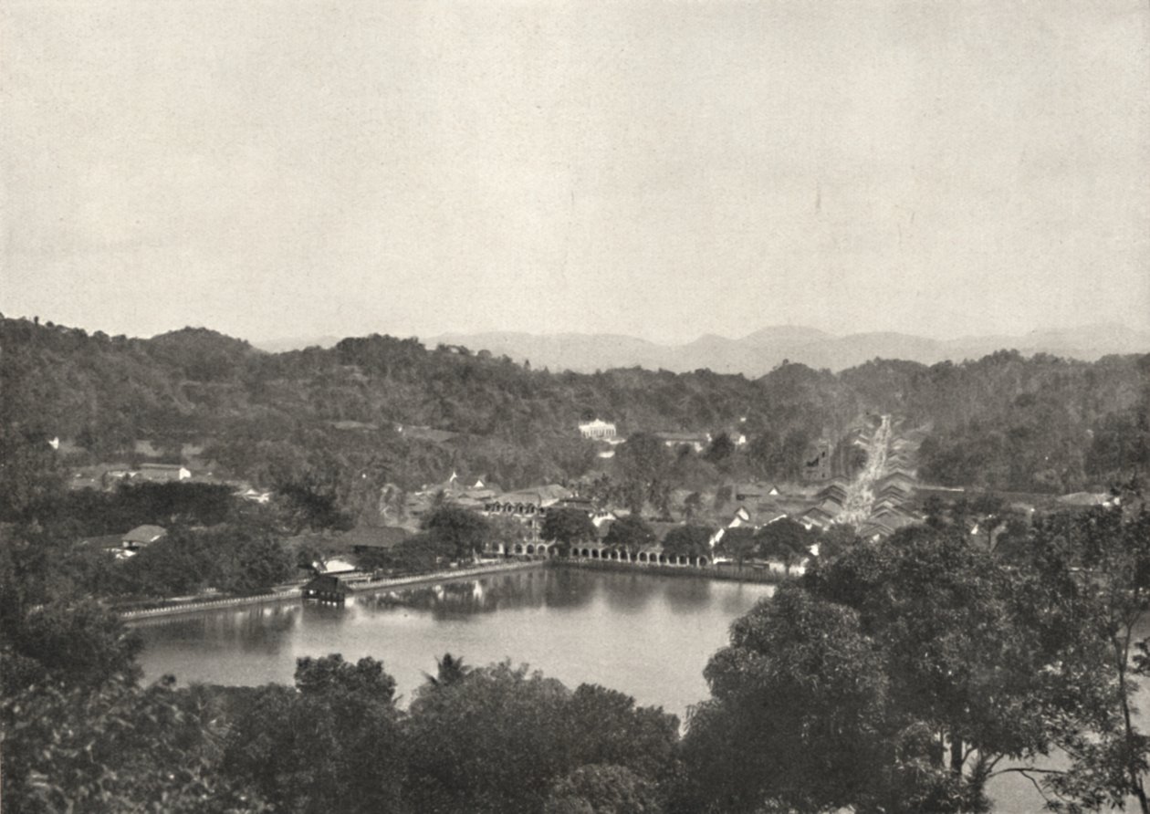 Blick auf den See von Kandy von der Greory-Road nach NNW, 1926 von Unbekannt