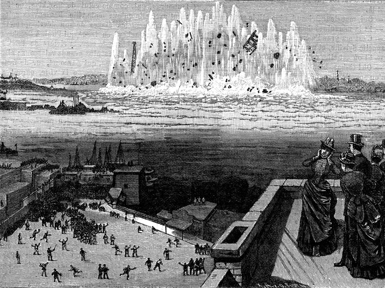 Sprengung von Flood Rock, 1885, 1886 von Unbekannt