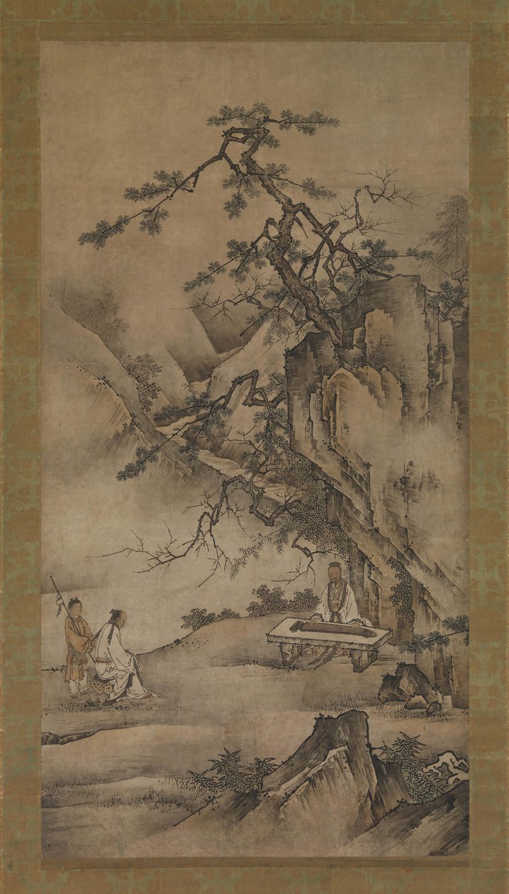 Bo Ya spielt die Qin, während Zhong Ziqi zuhört, 1530er von Unbekannt