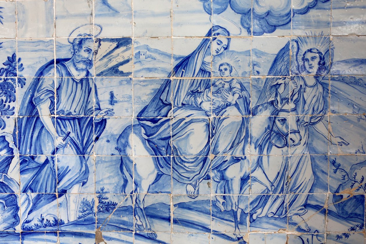 Brasilien, Bahia, Salvador: Azulejo in der Bonfim-Kirche: Die Flucht nach Ägypten von Unbekannt