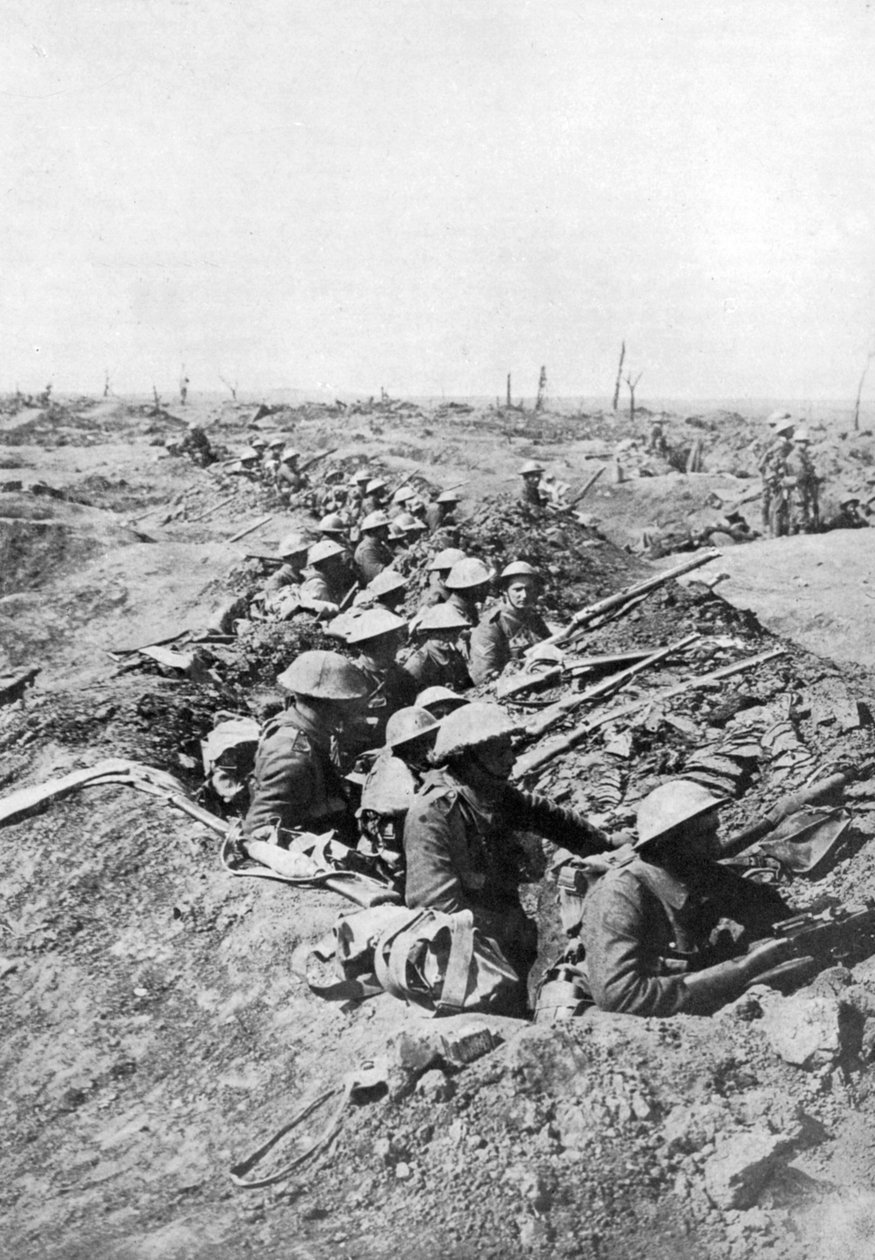 Britische Truppen auf den Somme-Höhen, Frankreich, Erster Weltkrieg, 1914-1918, ca. 1920 von Unbekannt