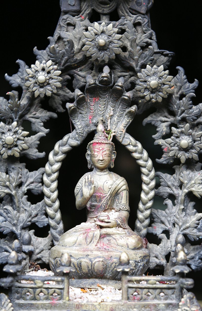 Buddha im Goldenen Tempel, Patan, Nepal von Unbekannt