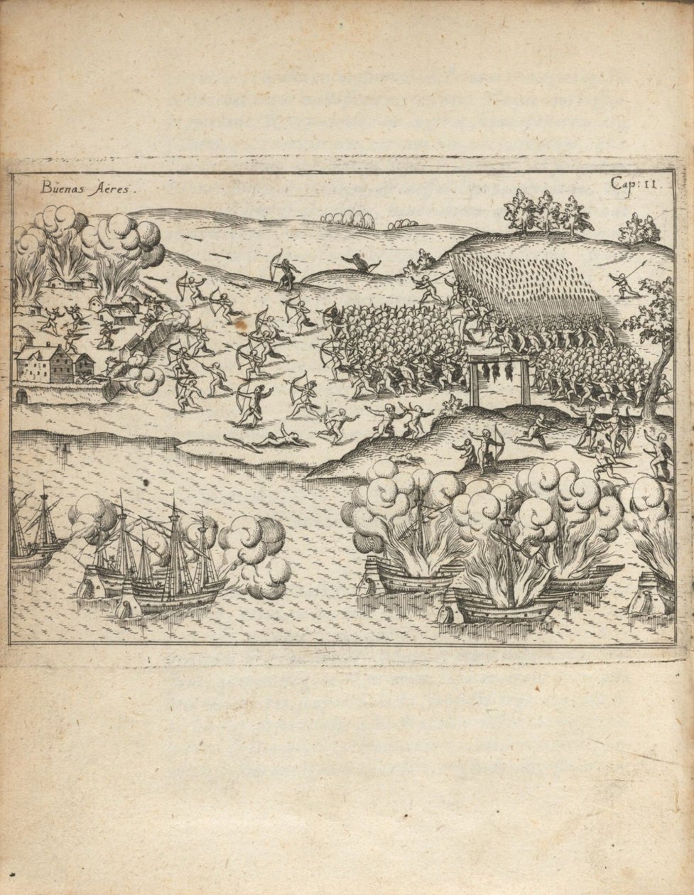Buenos Aires aus Vera historia... von Ulrich Schmidel, 1599 von Unbekannt