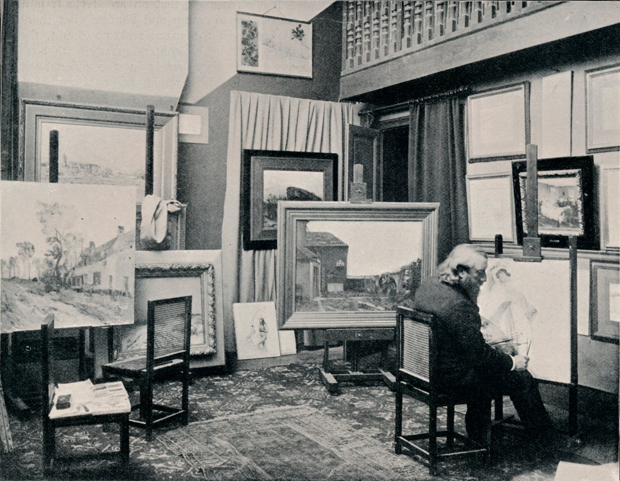 C. Cazin in seinem Studio, um 1897 von Unbekannt