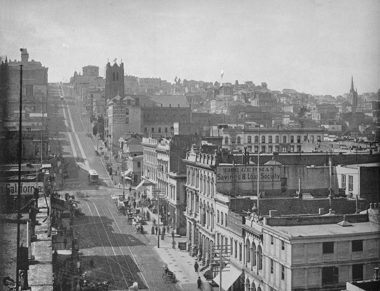 California Street, San Francisco, um 1897 von Unbekannt