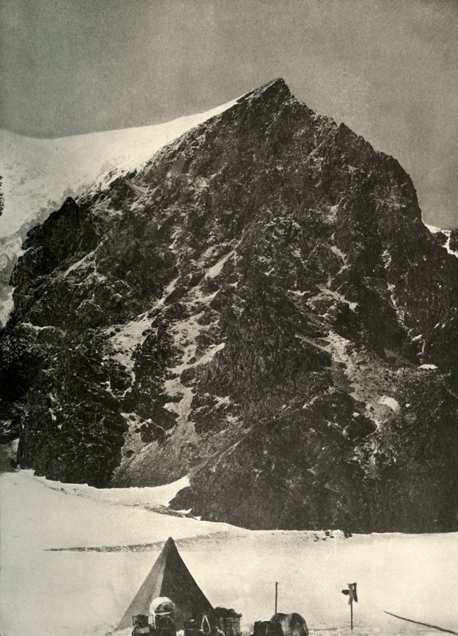 Lager am 17. Dezember am Ferrar-Gletscher unterhalb des Sentinel Rock, 1908, 1909 von Unbekannt