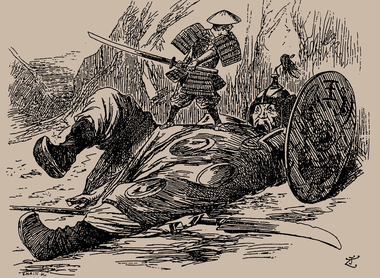 Karikatur zum Ersten Chinesisch-Japanischen Krieg. Punch, 29. September 1894, 1894 von Unbekannt