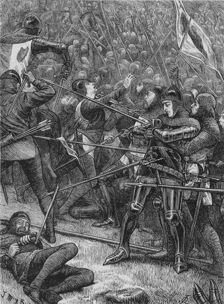 Angriff der Schotten am Halidon Hill, 19. Juli 1333, ca. 1880 von Unbekannt