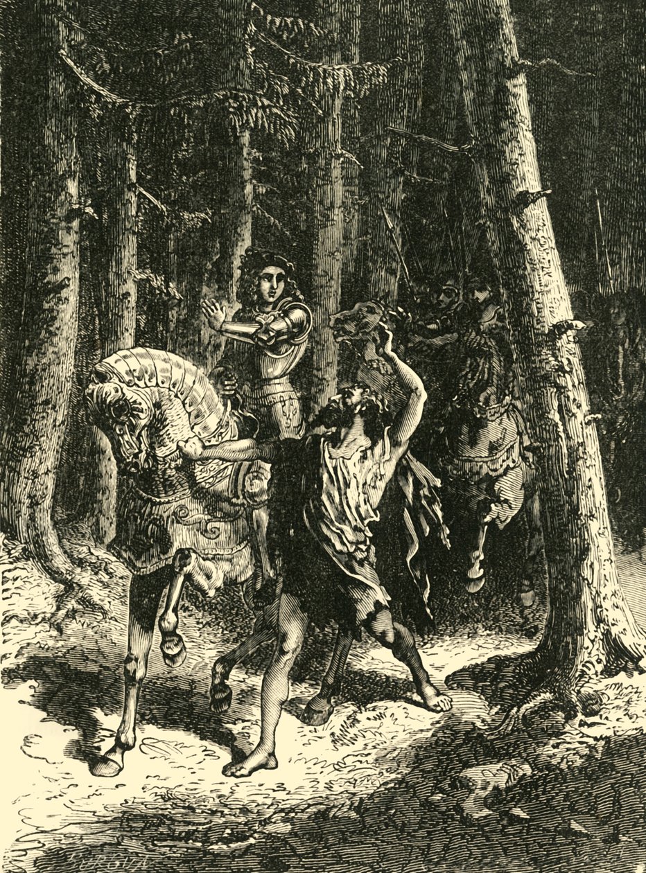 Karl VI. im Wald von Le Mans, 1392, 1890 von Unbekannt