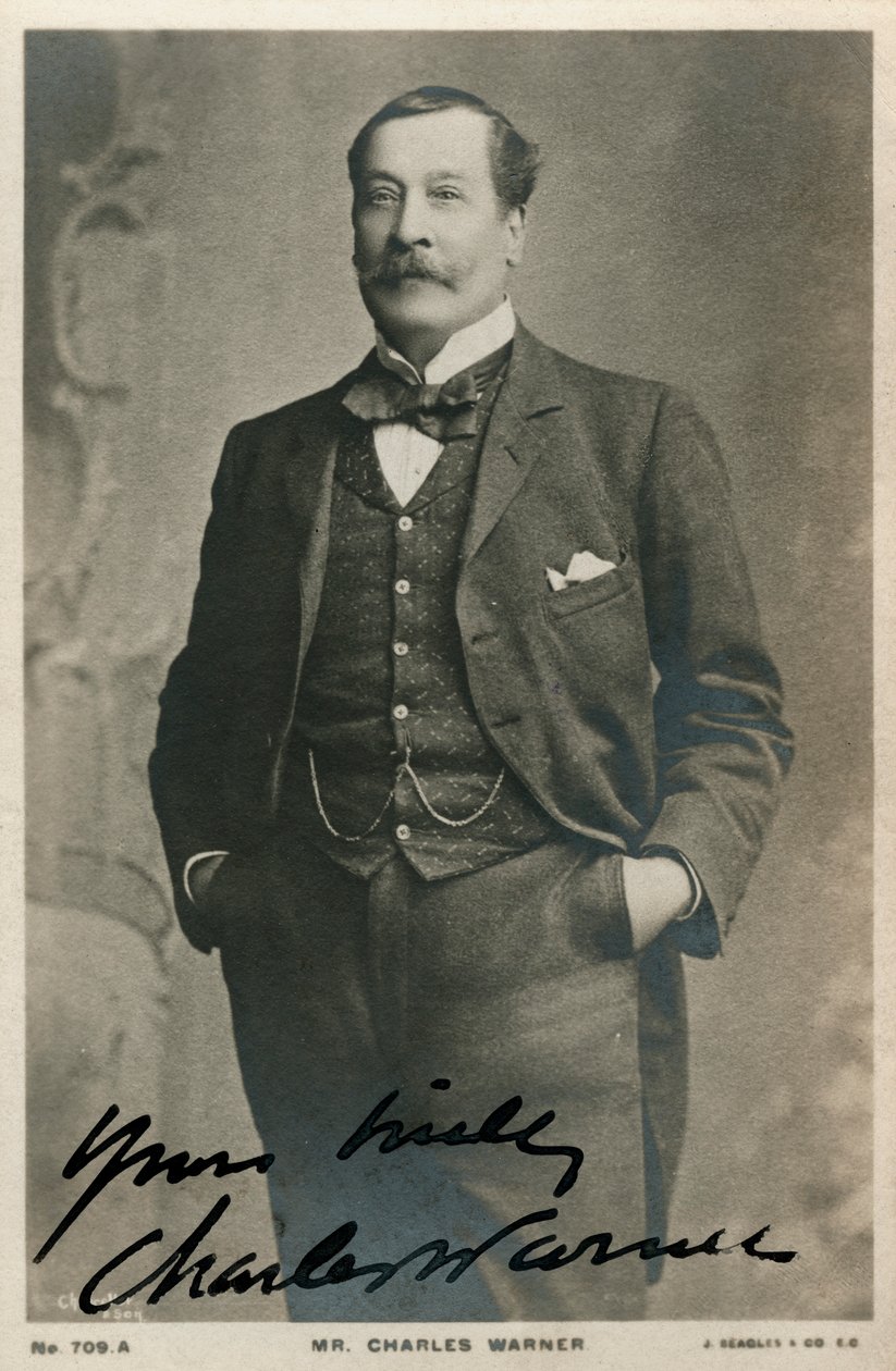 Charles Warner, englischer Schauspieler, um 1890-um 1909 von Unbekannt