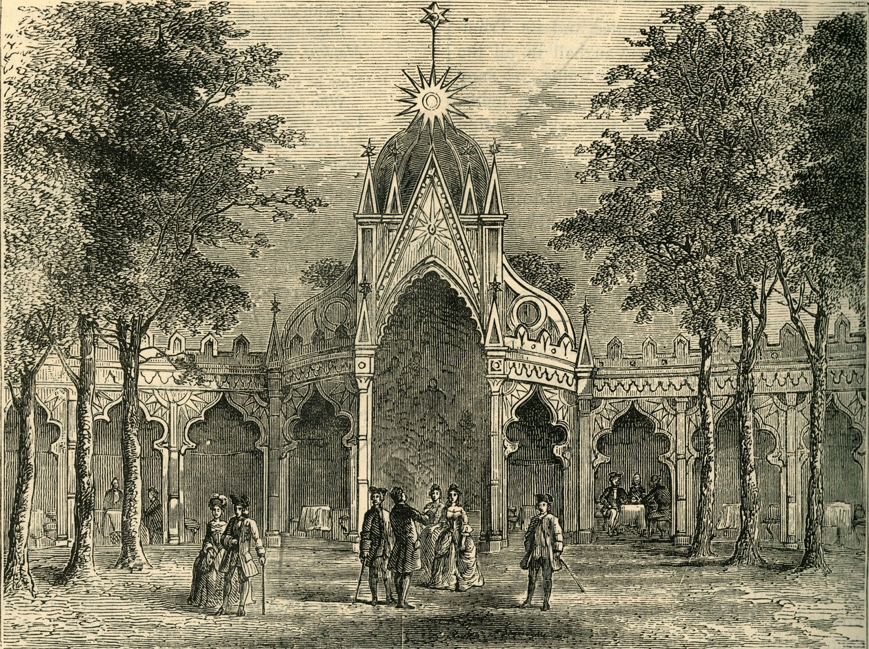 Chinesischer Pavillon in den Vauxhall Gardens von Unbekannt