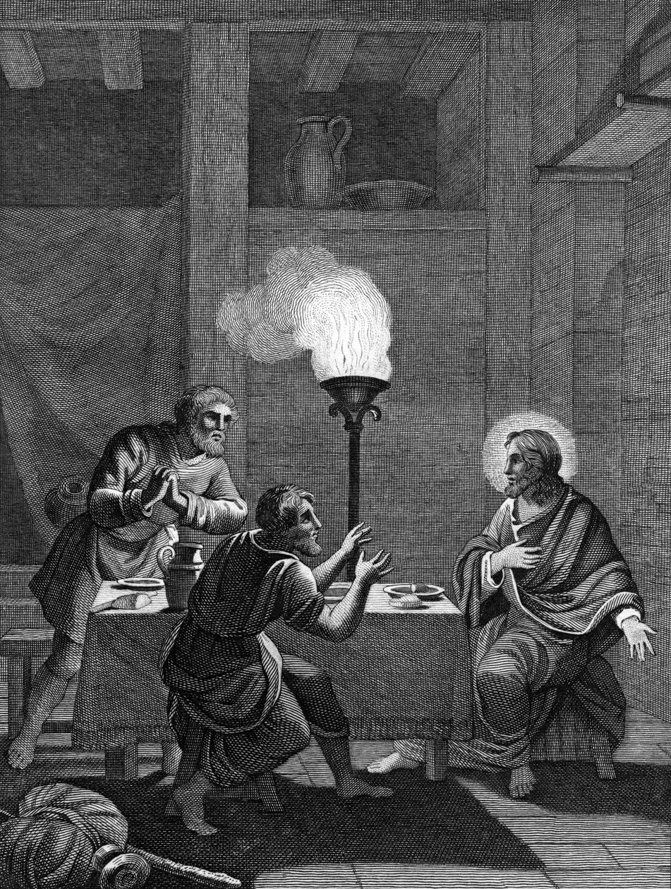 Christus und die zwei Jünger in Emmaus, 1814 von Unbekannt