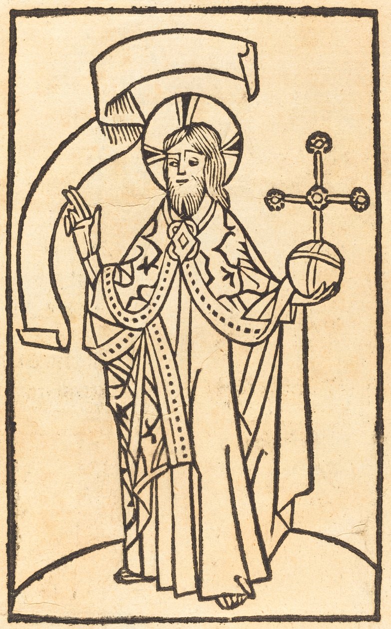 Christus als Salvator Mundi, um 1475 von Unbekannt