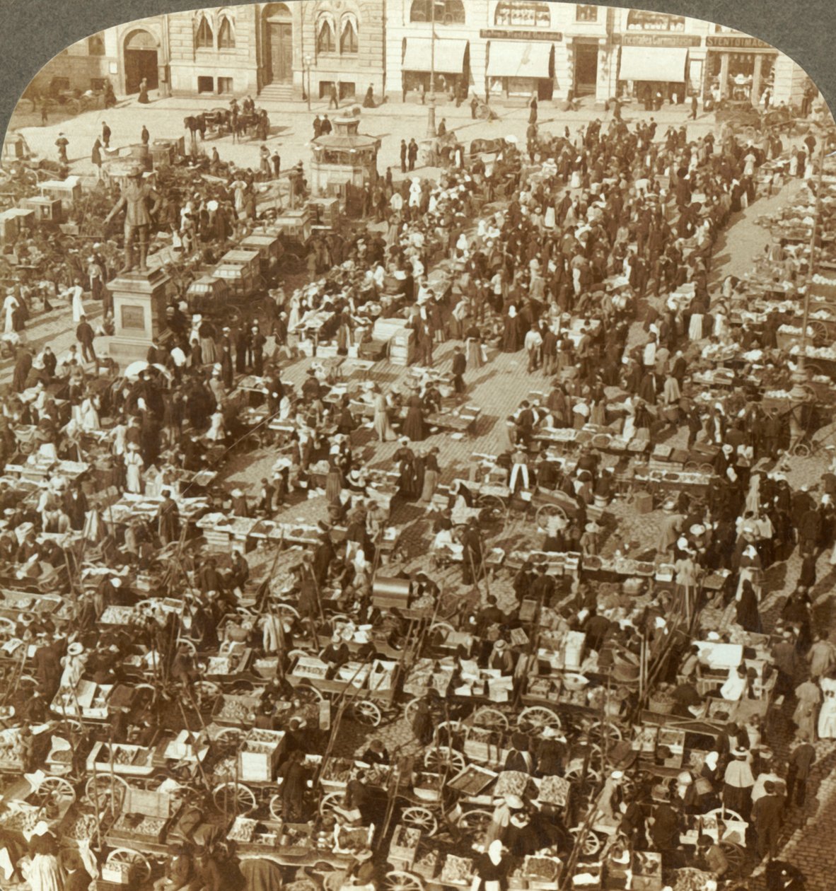 Größter Markt von Christiania, Norwegen, ca. 1905 von Unbekannt