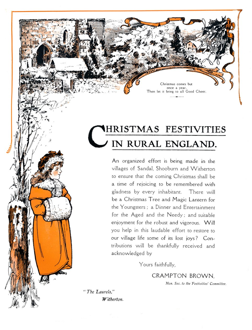 Weihnachtsfeierlichkeiten im ländlichen England, 1909 von Unbekannt