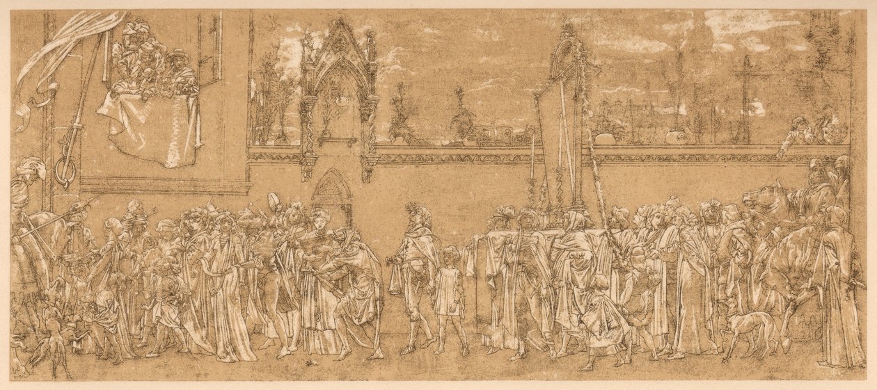 Cimabues gefeierte Madonna wird in Prozession getragen..., 1853-1855 ca. 1880-1882 von Unbekannt