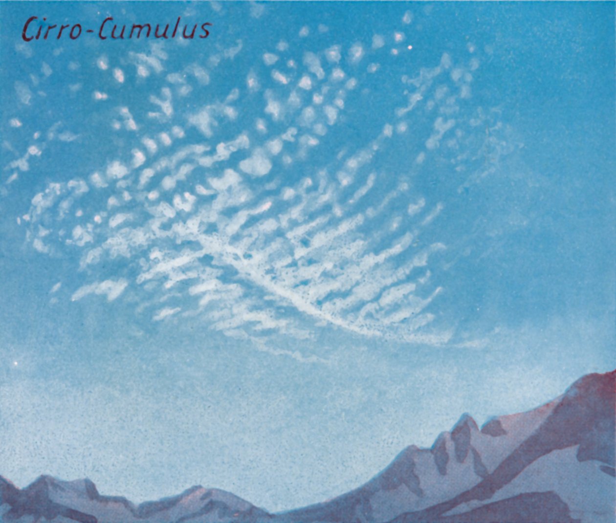 Cirro-Cumulus - Ein Dutzend der wichtigsten Wolkenformen am Himmel von Unbekannt