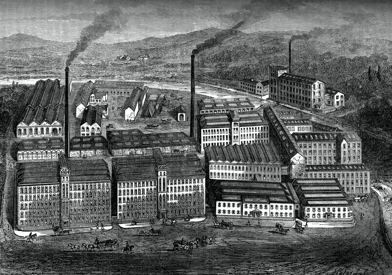 Clarks Anchor Thread Works, Paisley, Schottland, ca. 1880