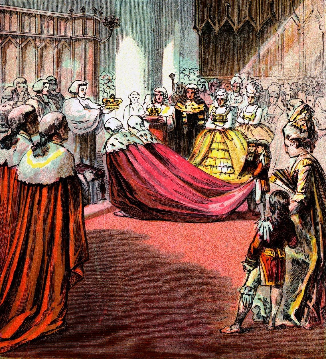 Krönung von Georg III., 1761, um 1850er Jahre von Unbekannt