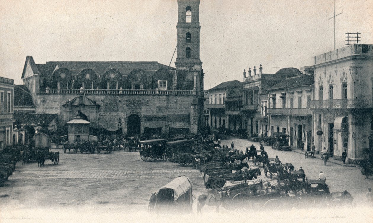 Zollhaus und Platz, Havanna, Kuba, ca. 1900 von Unbekannt