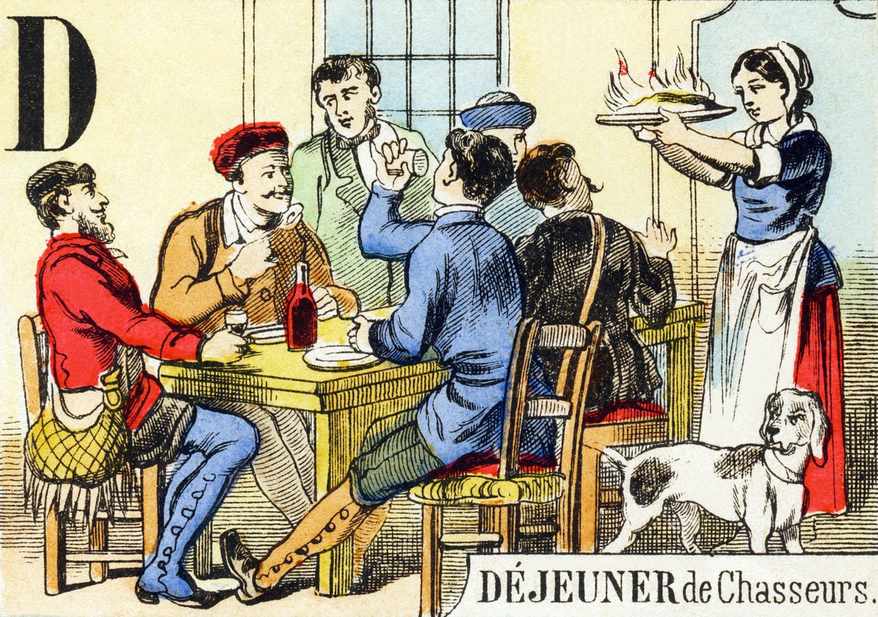 D: Jägerfrühstück - Das Jagd-Alphabet, ca. 1890 von Unbekannt