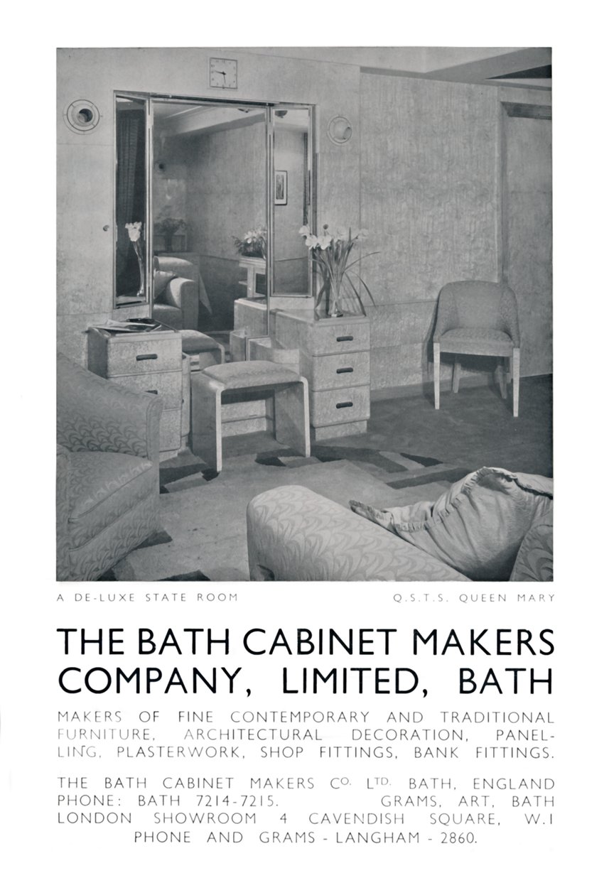 Luxus-Staatszimmer an Bord der QSTS Queen Mary, 1942 von Unbekannt